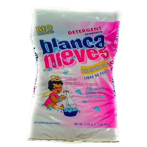 BLANCA NIEVES Powder Laundry Detergent - Phosphate FREE | Biodegradable - 17.63 Oz. (500 g) Package (6)