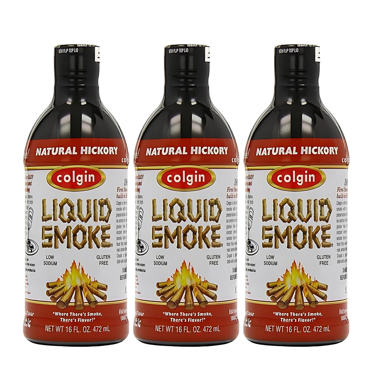 Colgin Authentic Hickory Liquid Smoke (16 oz) for Home Cooks & BBQ Enthusiasts | Liquid Smoke for Cooking | Rich, Sweet Smoky Flavor for Meats