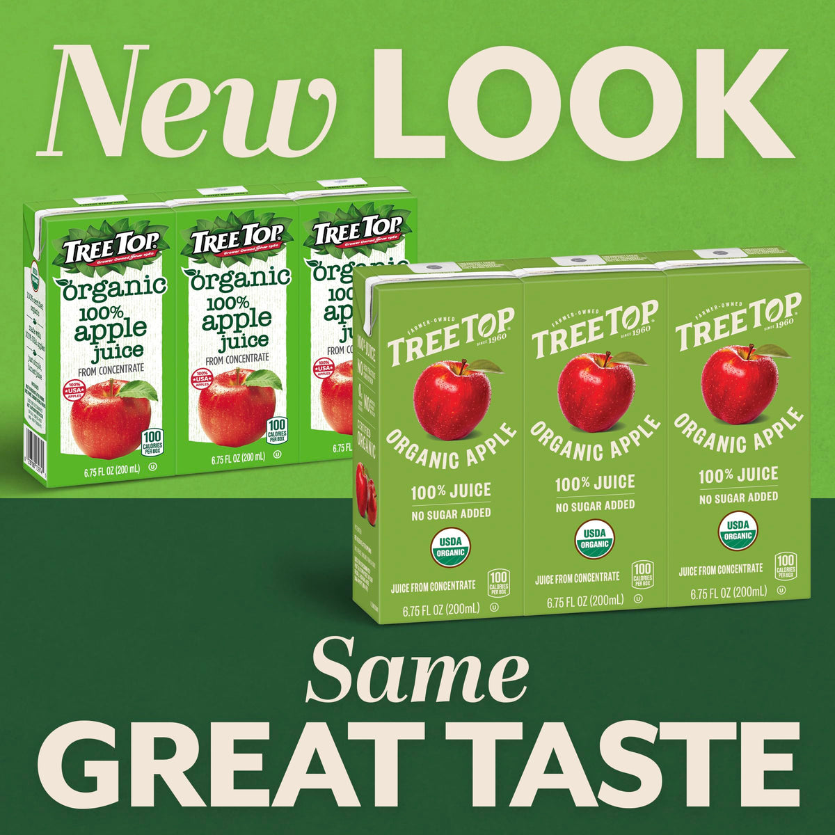 TREE TOP 100% ORGANIC APPLE JUICE - JUICE BOXES 6.75 OZ 3 Count (Pack of 1)
