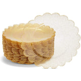 BLUE PANDA 50-Pack Gold Plastic Plates - Gold Glitter Plates with Scalloped Edges, Disposable for Birthdays, Weddings, Bridal Shower, 9 inches