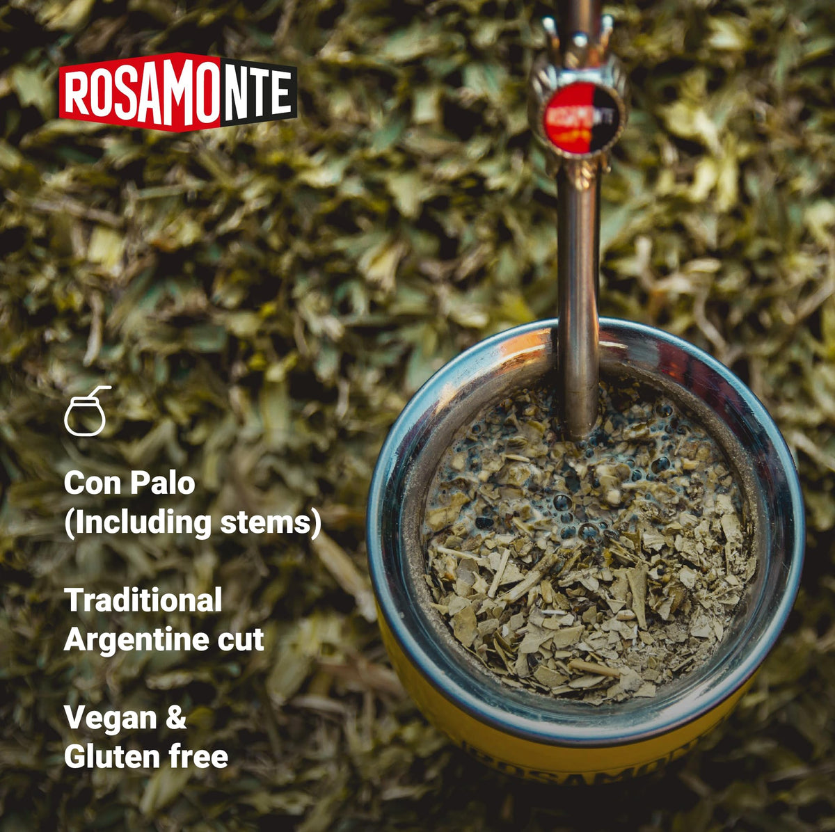 Rosamonte Traditional Yerba Mate Con Palo (With Stems) 1kg (2.2lbs)