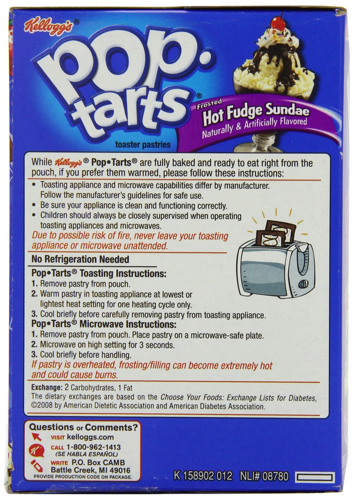 Kellogg's Pop Tarts Hot Fudge Sundae, 8 Count