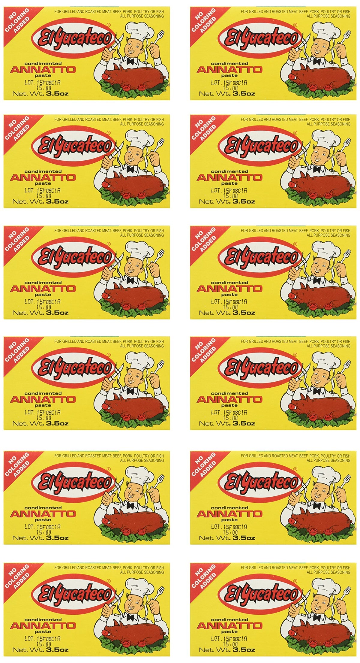 El Yucateco Achiote Paste, 3.5-Ounce (Pack of 12)