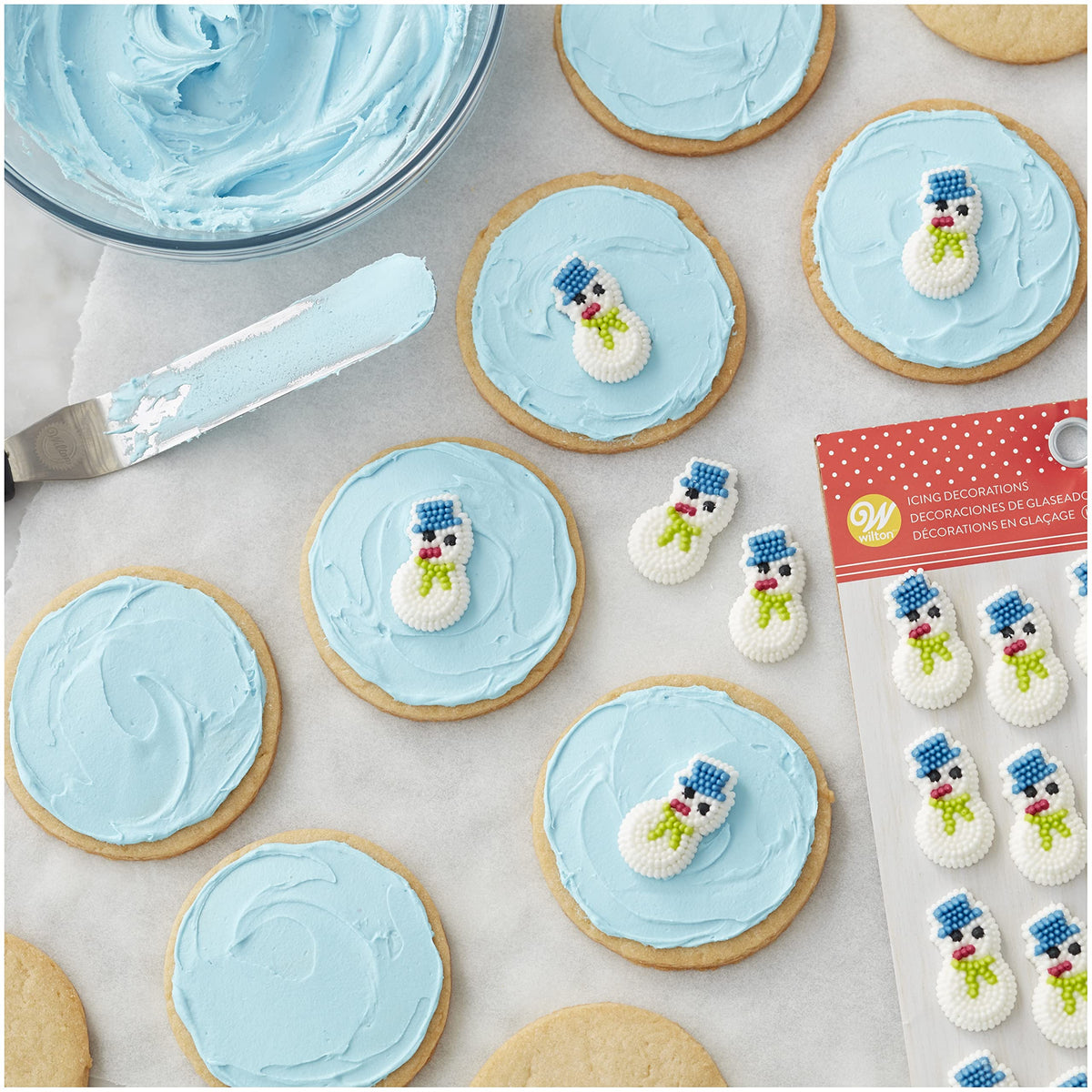 Wilton Mini Snowman Icing Decorations, 20-Count