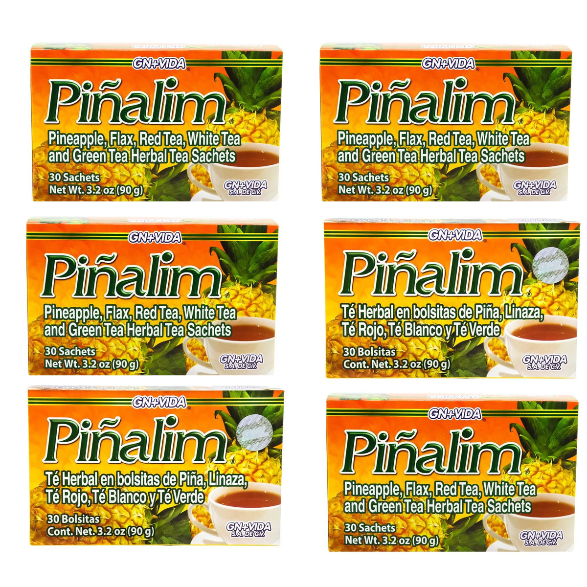 6 Boxes Te Pinalim Tea GN+Vida Tea 180 Day Supply