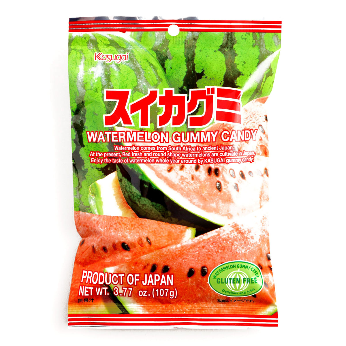 Kasugai Watermelon Gummy Candy 3.77 oz each (1 Item Per Order)