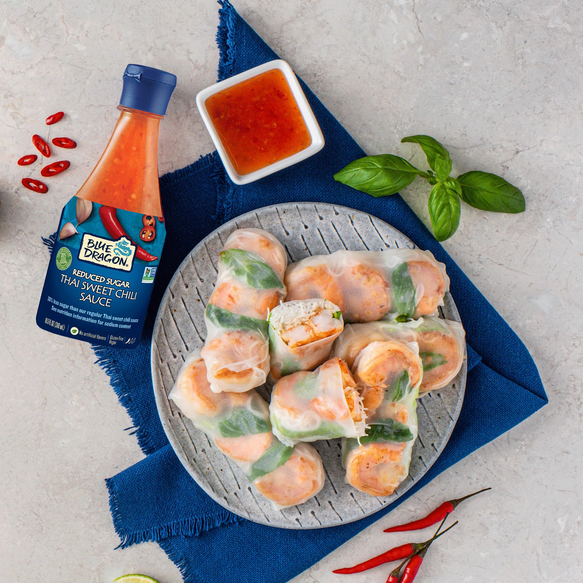 Blue Dragon Reduced Sugar Thai Sweet Chili Sauce - 10.5oz (Pack of 3) - 30% Less Sugar - No Artificial Flavors - Made with Red Chilies & Garlic