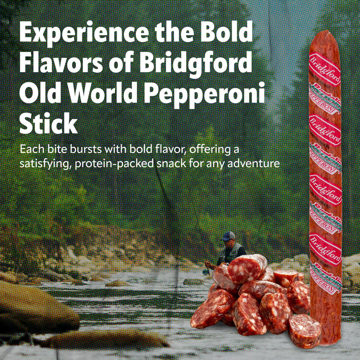 Bridgford Old World Pepperoni Stick 16 oz Pack of 2 - Naturally Smoked Pepperoni Stick for Pizza and Sandwiches - High Protein Zero Carb Keto Snack