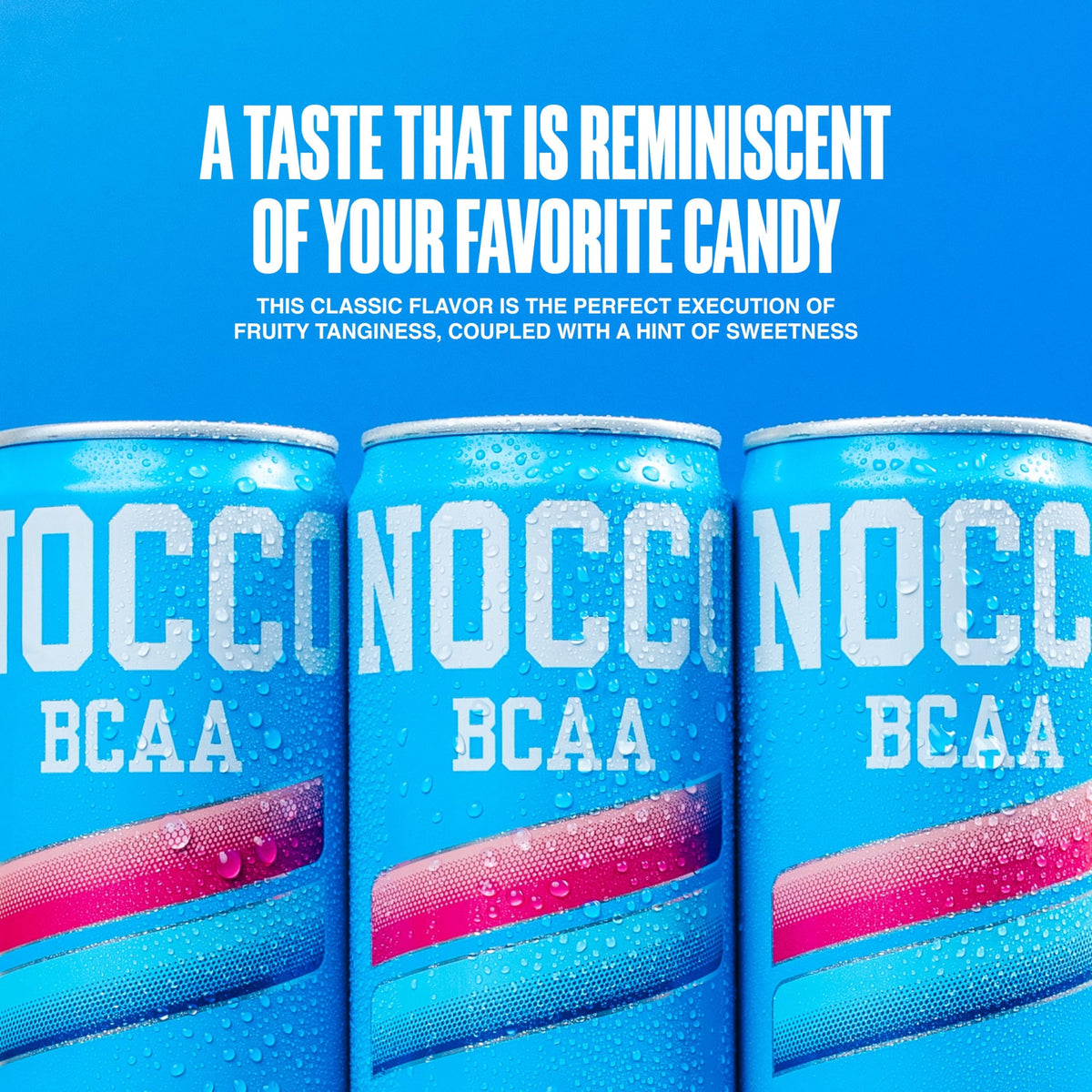 NOCCO Zero Sugar Energy Drink, Blue Raspberry - 12 Fl Oz (Pack of 12) - 180mg Caffeine, Sugar Free, BCAAs - Branched Chain Amino Acids, Carbonated