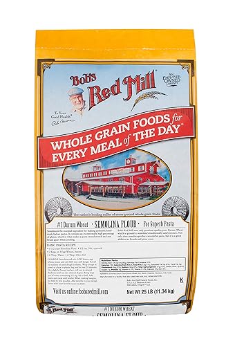 Bob's Red Mill Semolina Pasta Flour, 25 Pound