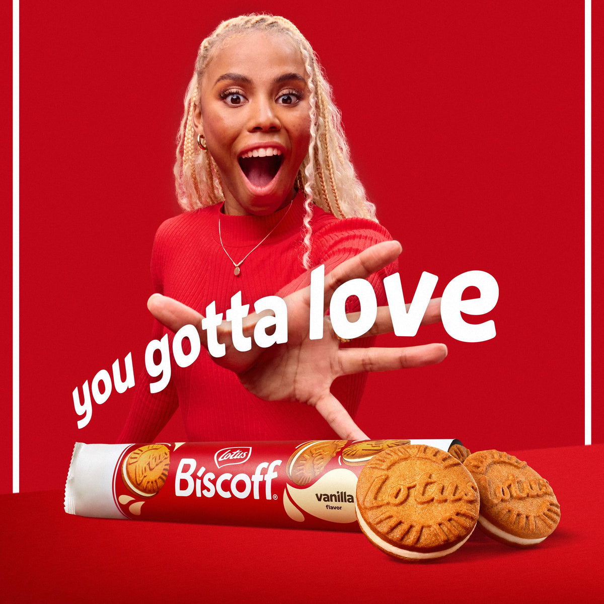 Lotus Biscoff Sandwich Cookies, Vanilla, 22 Cookies per pack, 7.76 Ounce