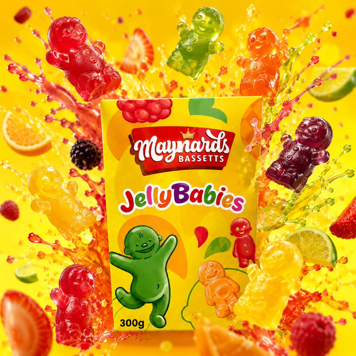Maynards Bassetts Jelly Babies Sweets Carton 300g (Pack of 1)