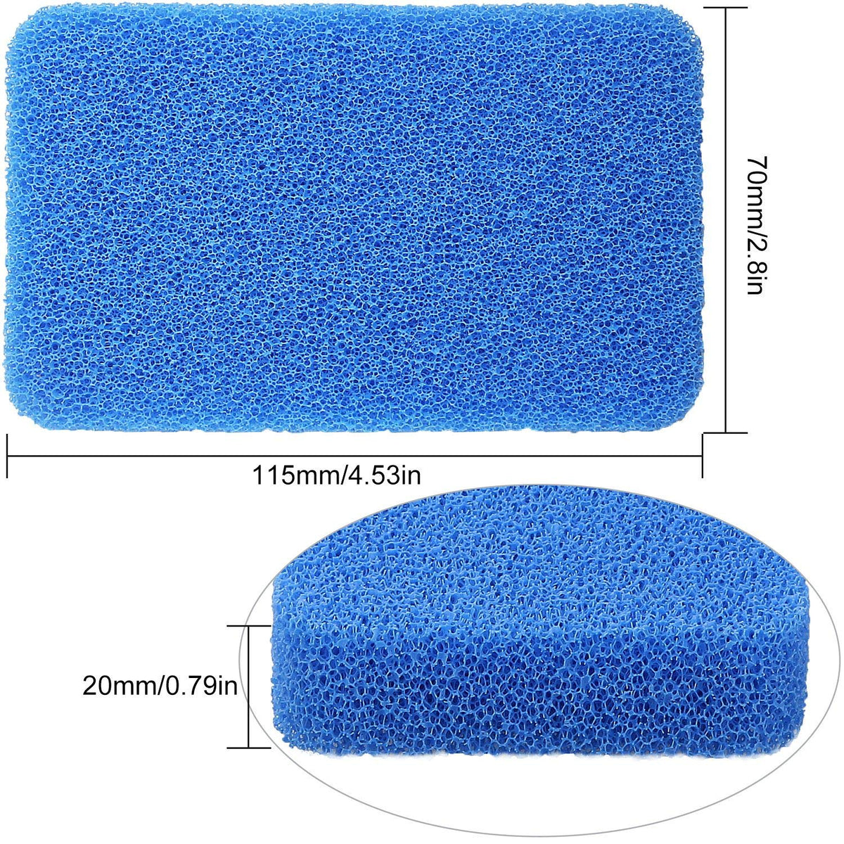 Silicone Sponges Kitchen Scrubber, Sponges for Dishes, Fragrance Free, Odor Free, 10 PCS Non-Scratch Scrub Sponges, Blue