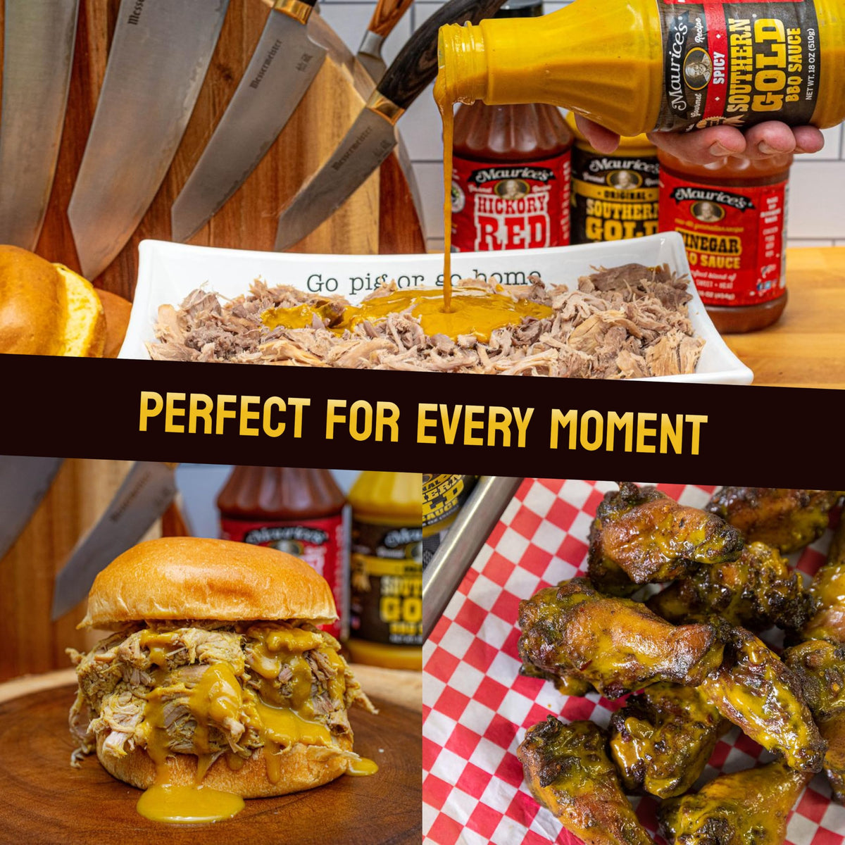 Maurice’s Southern Gold BBQ Sauce, Hot Pepper- Carolina Gold Barbecue Sauce with Bold Pepper Heat- Authentic Southern Carolina Barbeque Dressing