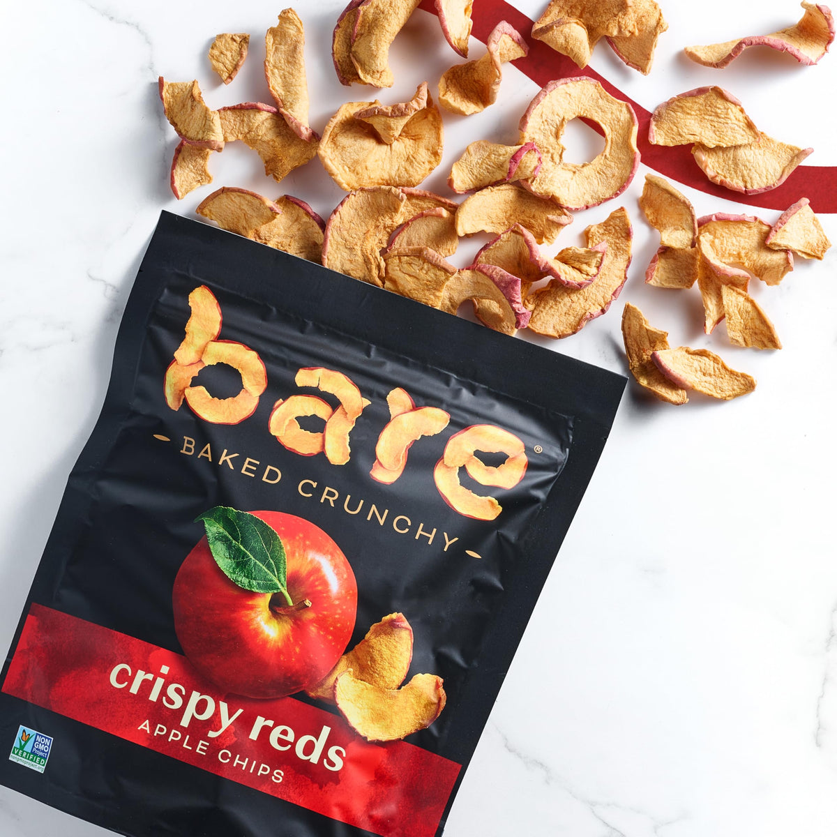 Bare Baked Crunchy, Apples Fuji & Reds, 3.4 Ounce (Pack of 6)