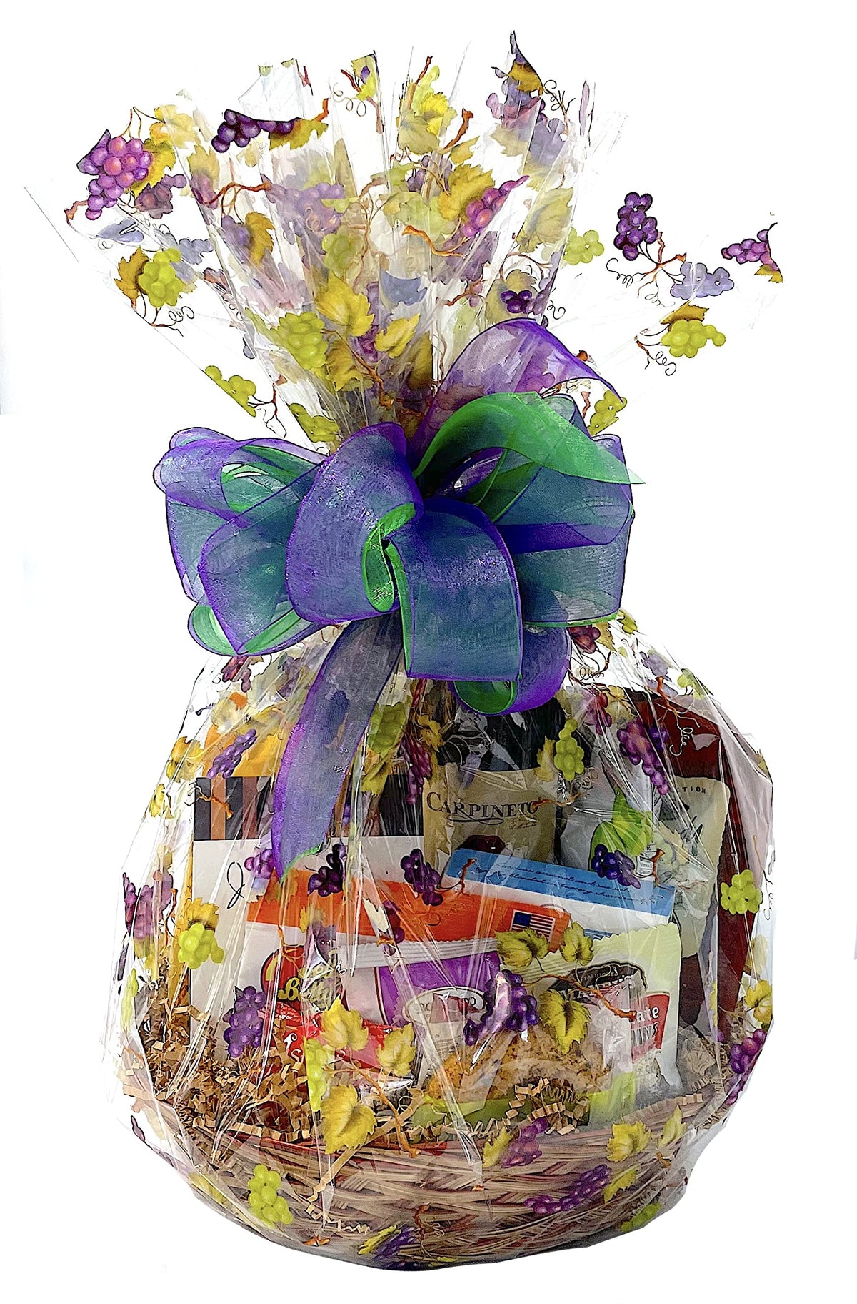 Hand-Crafted 33 Piece customizable chocolate gift basket of gourmet chocolates, cookies, and crunches. Tasty treats selected for businesses, clients