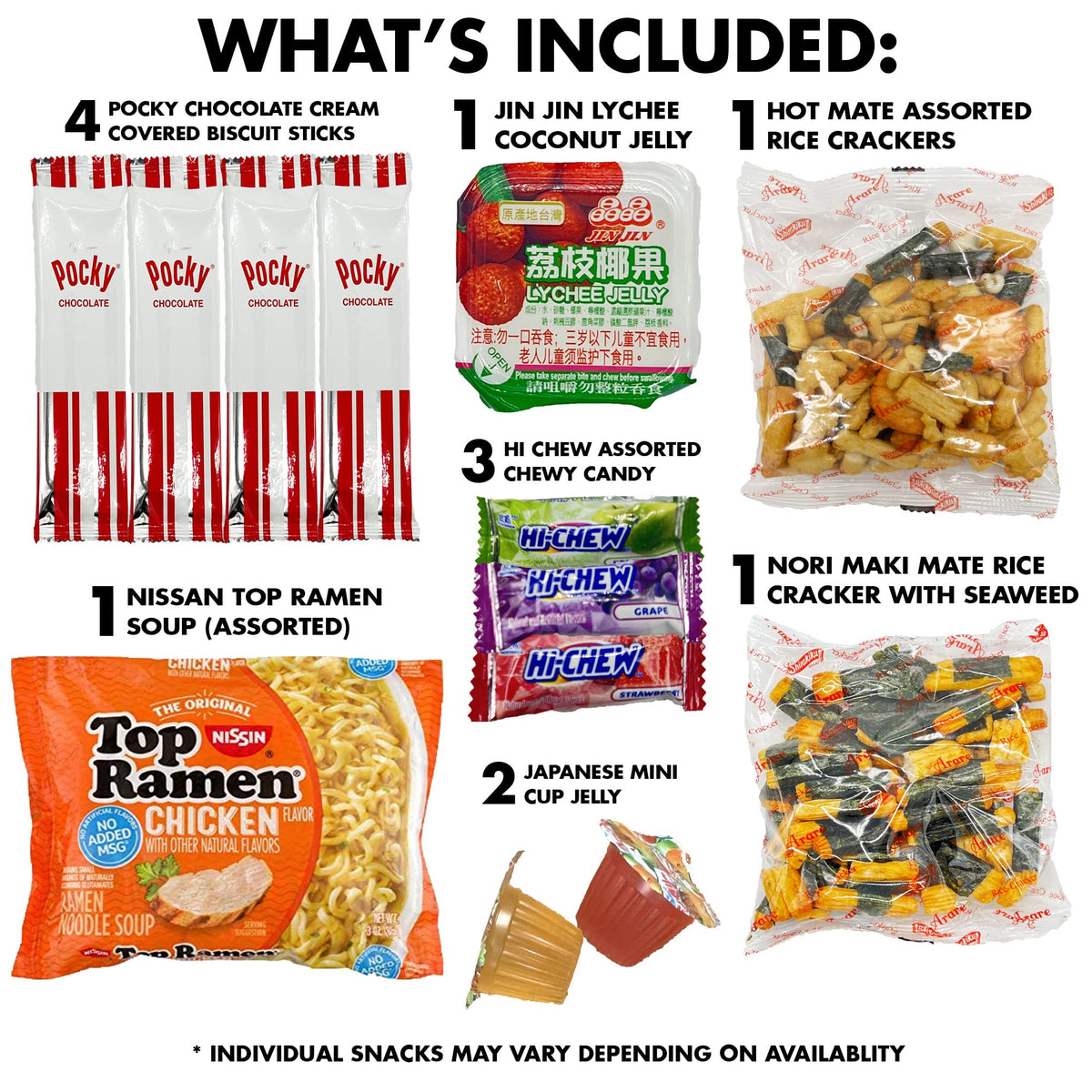 Asian Snacks and Candy Care Package 50 Count Variety Pack
