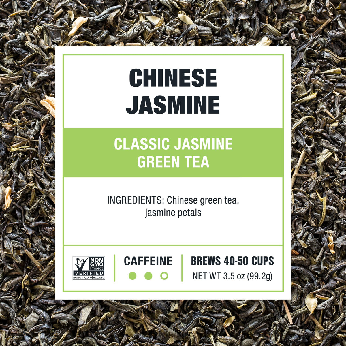 Tiesta Tea - Chinese Jasmine, Loose Leaf, Classic Jasmine, Medium Caffeinated Green Tea, Brews Up to 50 Cups, 4.5 Ounce Refillable Tin