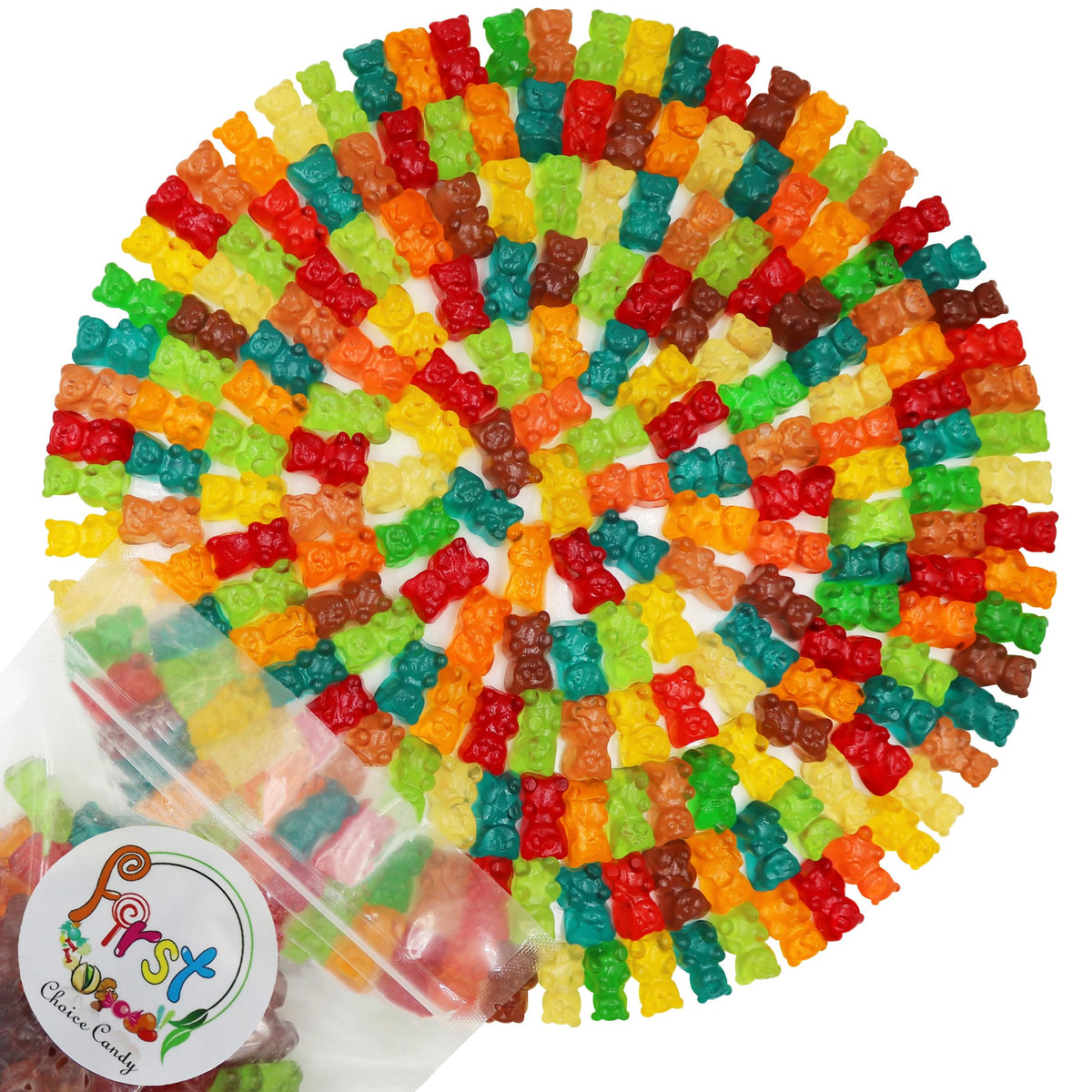 FirstChoiceCandy Gummy Bears (12 Flavor Assorted, 2 LB)