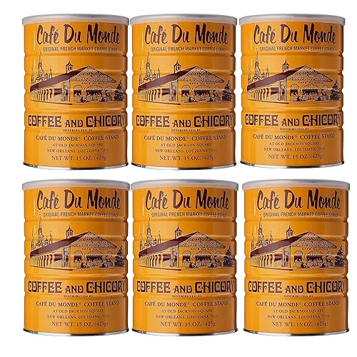 Cafe Du Monde Coffee with Chicory, 15 oz, (Pack of 6)