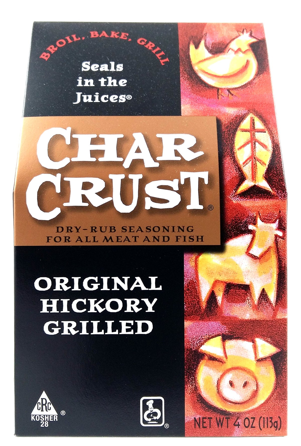Retailsource Char Crust, Original Hickory Grilled, 4 Ounce