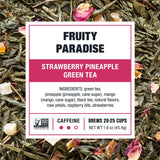 Tiesta Tea - Fruity Paradise, Strawberry Pineapple Green Tea, Premium Loose Leaf Blend, Tropical Fruit Flavor, Medium Caffeine, Hot or Iced, 20-25