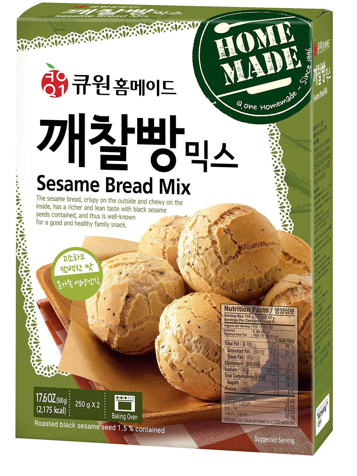 Q.one Sesame Bread Mix 2 Pack, ?? ???? ??? ?? ?? ??
