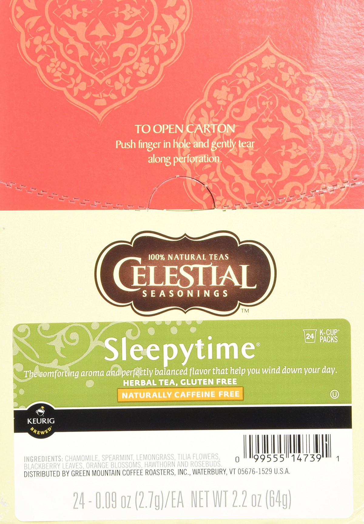Celestial Seasonings Sleepytime Herbal Tea, K-Cup Portion Pack for Keurig K-Cup Brewers, 96 Count
