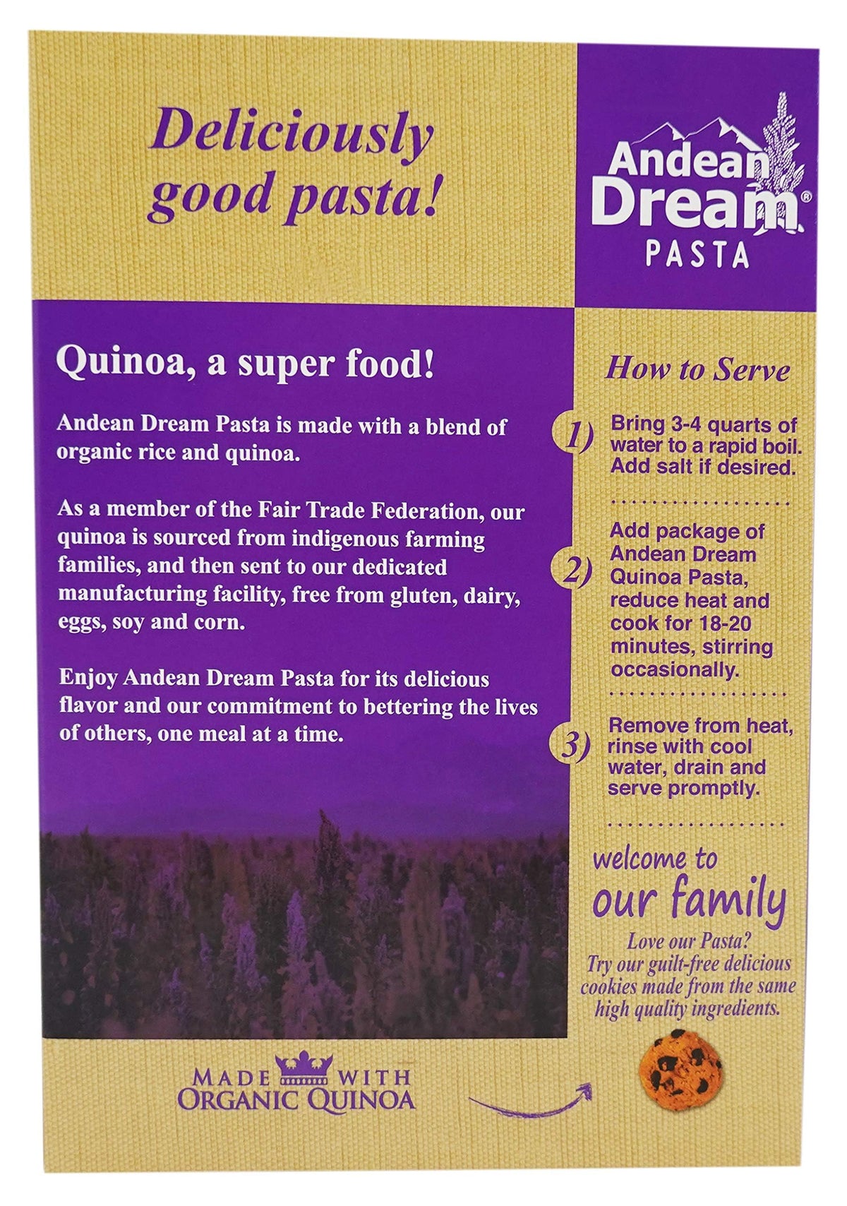 Andean Dream Organic Orzo Quinoa Pasta, 8 Ounce - 12 per case.12