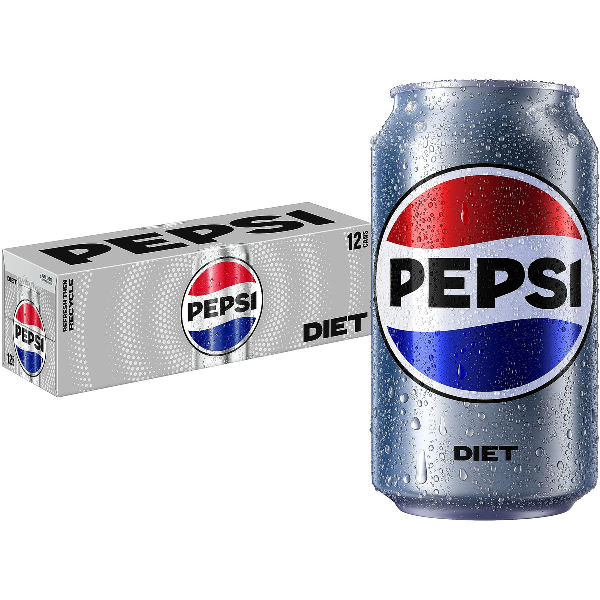 Diet Pepsi Cola Soda, 12 Fl Oz Cans (Pack of 12)