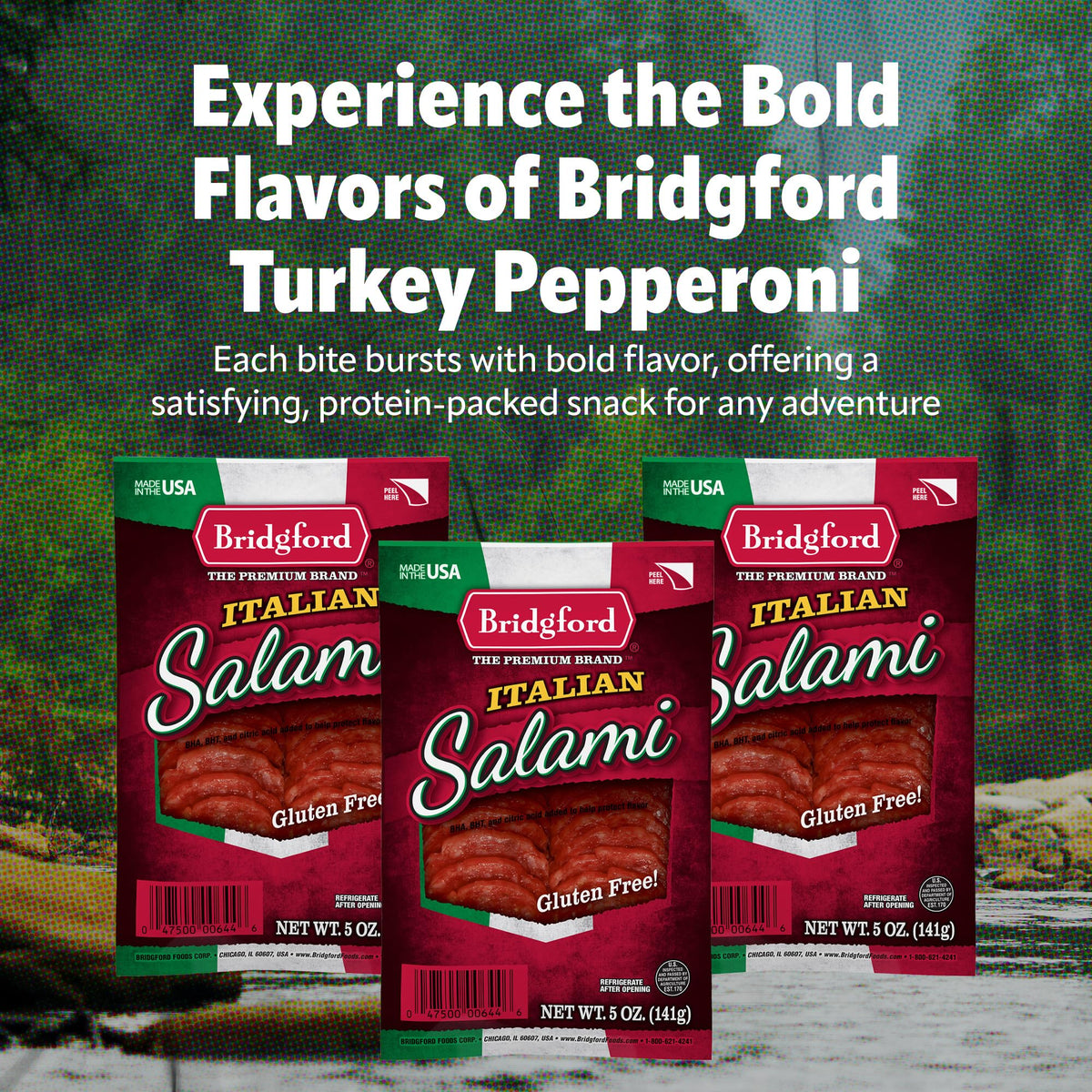 Bridgford Italian Salami 5 oz Pack of 2 - Zero Carb Healthy Salami Sliced Charcuterie Meat for Your Charcuterie Boards or Antipasto Platters