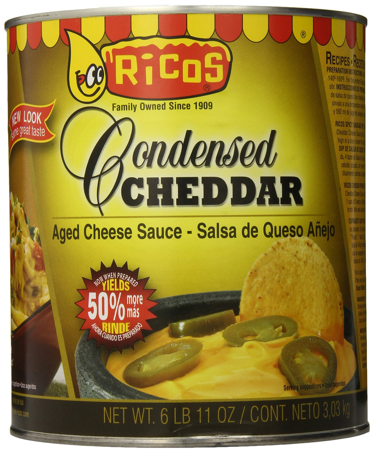 Rico's Cheddar Cheese Sauce, 107 Ounce