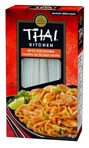 Thai Kitchen Stir-Fry Rice Noodles, Vegan Friendly, Gluten Free & Non-GMO, 14 Ounce (Pack of 12)