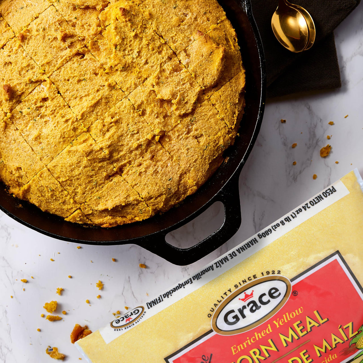 Grace Enriched Fine Corn Meal 24oz - Harina de Maiz