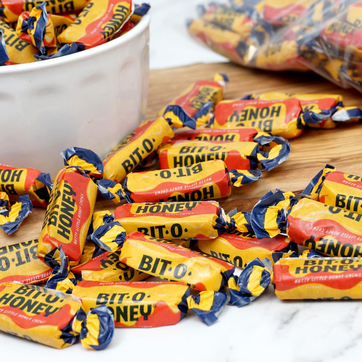 BitOHoney Candy, 2 Pound Bag, Individually Wrapped Candy, Honey Taffy