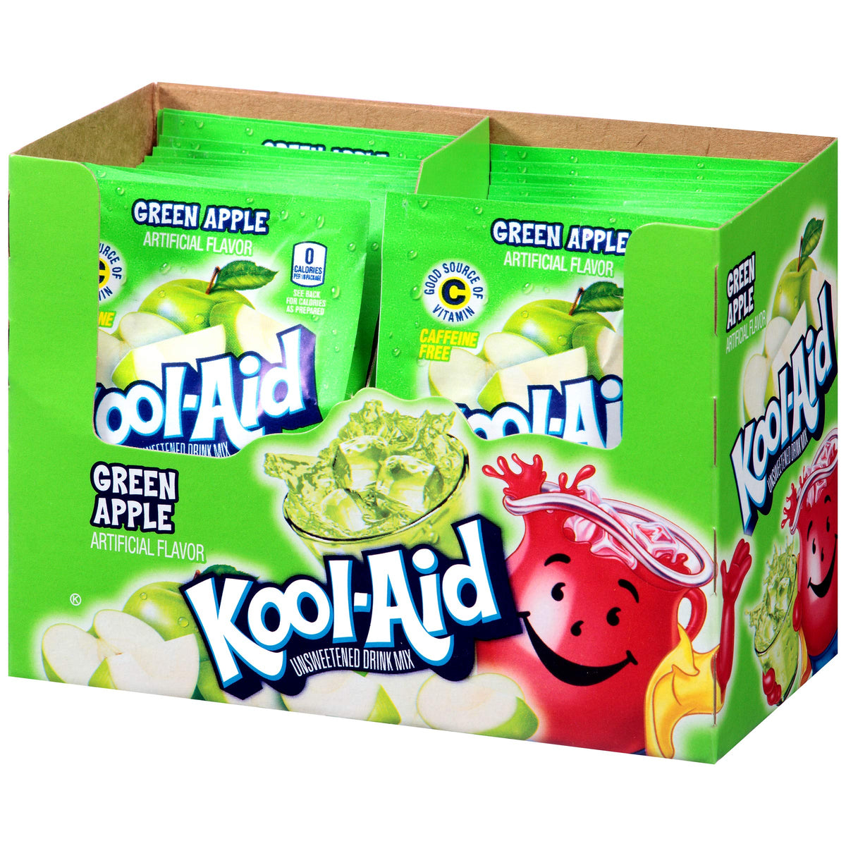Kool-Aid Green Apple Flavored Unsweetened Caffeine Free Powdered Drink Mix (0.22 oz Packet)