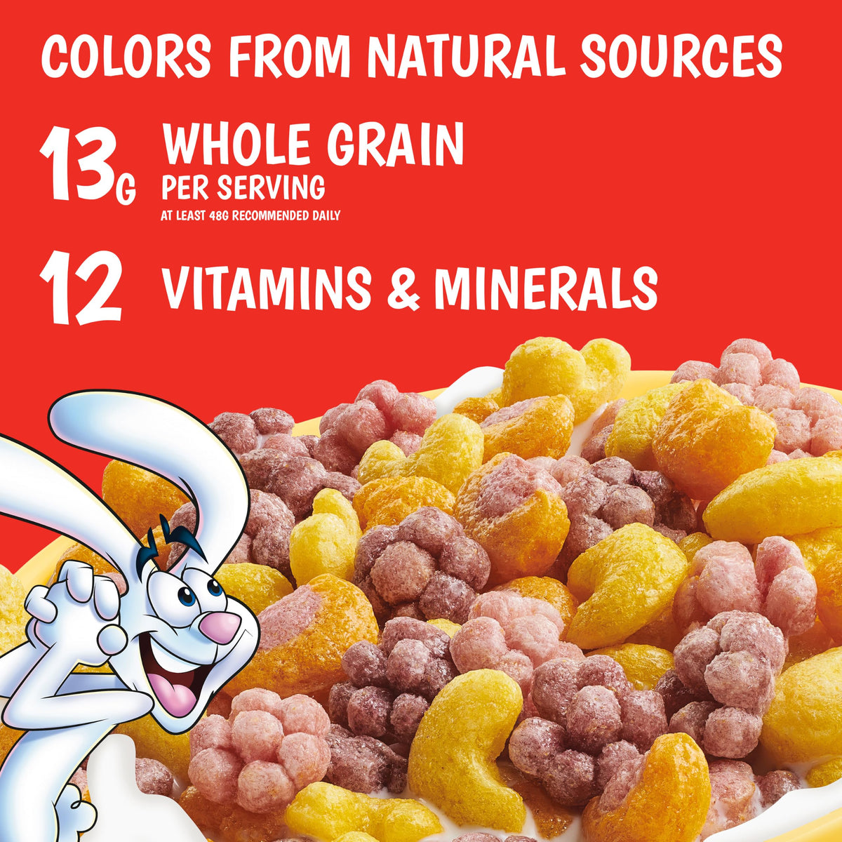 Trix Breakfast Cereal, 6 Fruity Shapes, Made with Whole Grain, Large Size, 13.9 oz