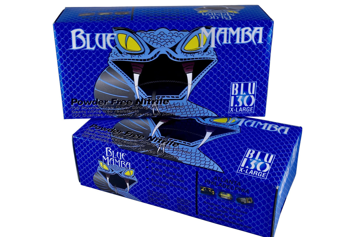 Blue Mamba Super Strong Nitrile 100 Glove Box (Extra Large)