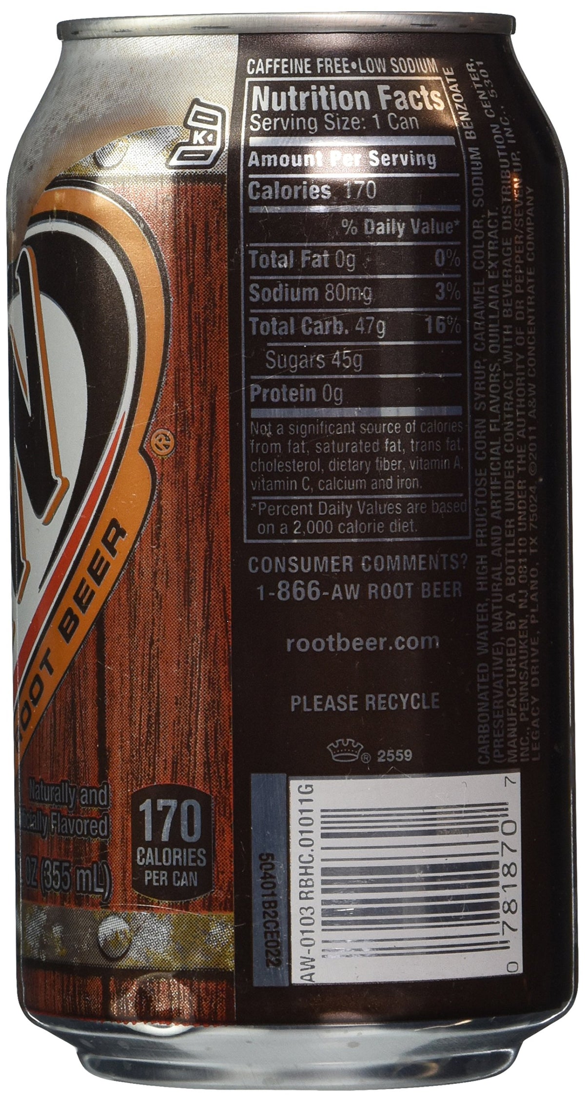 A&W Root Beer Made with Aged Vanilla, 288 Fluid Ounce