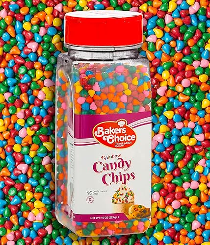 Rainbow Candy Coated Chocolate Chips - Dairy Free, Kosher - 10 oz. - Baker's Choice