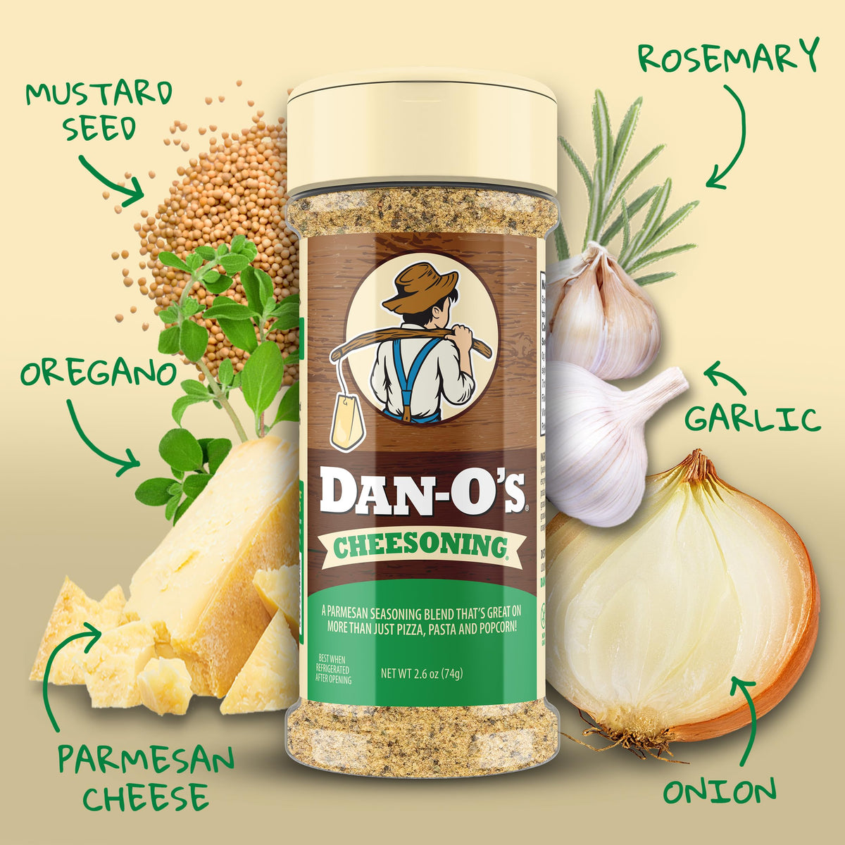 Dan-O’s SPG Tri-O, Original & Cheesoning Variety Pack - 3 Bottles - Salt Pepper Garlic, All Purpose & Parmesan Seasoning Bundle