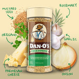 Dan-O’s SPG Tri-O, Original & Cheesoning Variety Pack - 3 Bottles - Salt Pepper Garlic, All Purpose & Parmesan Seasoning Bundle