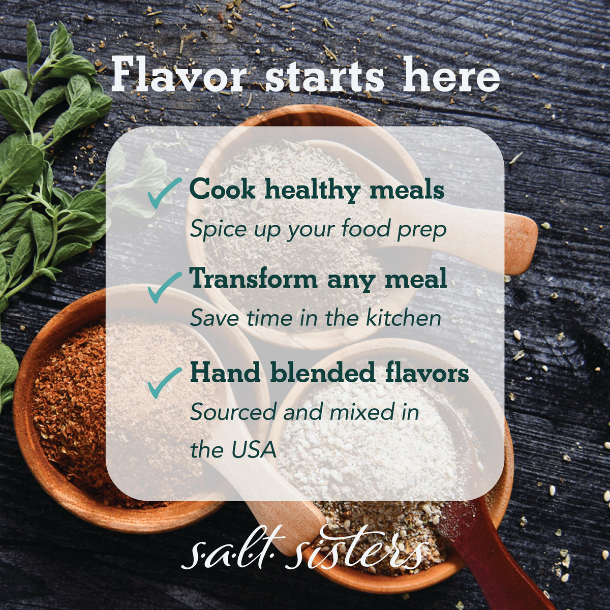 Salt Sisters 5 Oz Tuscan Farmhouse Sea Salt Blend