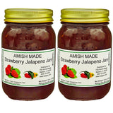 Amish Strawberry Jalapeno Jam - Two 18 Oz Jars