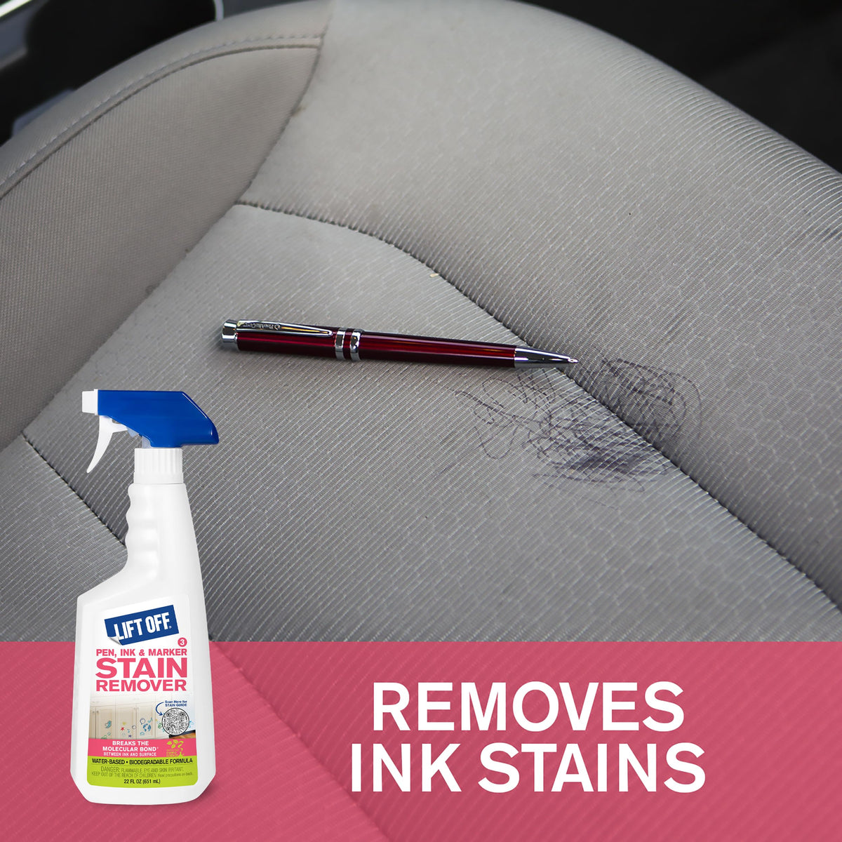Motsenbocker's Lift Off 40901 Pen, Ink & Marker Stain Remover - Removes Nail Polish, Makeup, and Dyes From Walls, Countertops, Tile, and More