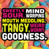 Trolli Sour Brite Crawlers, Candy, Cherry-Lemon, Strawberry-Grape & Orange-Lime, Sweet and Sour, Gummy Worms, Halloween Treat, 28.8 oz