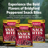 Bridgford Pepperoni Snack Bites 4 oz Pack of 3 - Ready-to-Eat Pepperoni Snacks for On-The-Go Snacking - Pork and Beef Pepperoni Bites with Zero Carbs