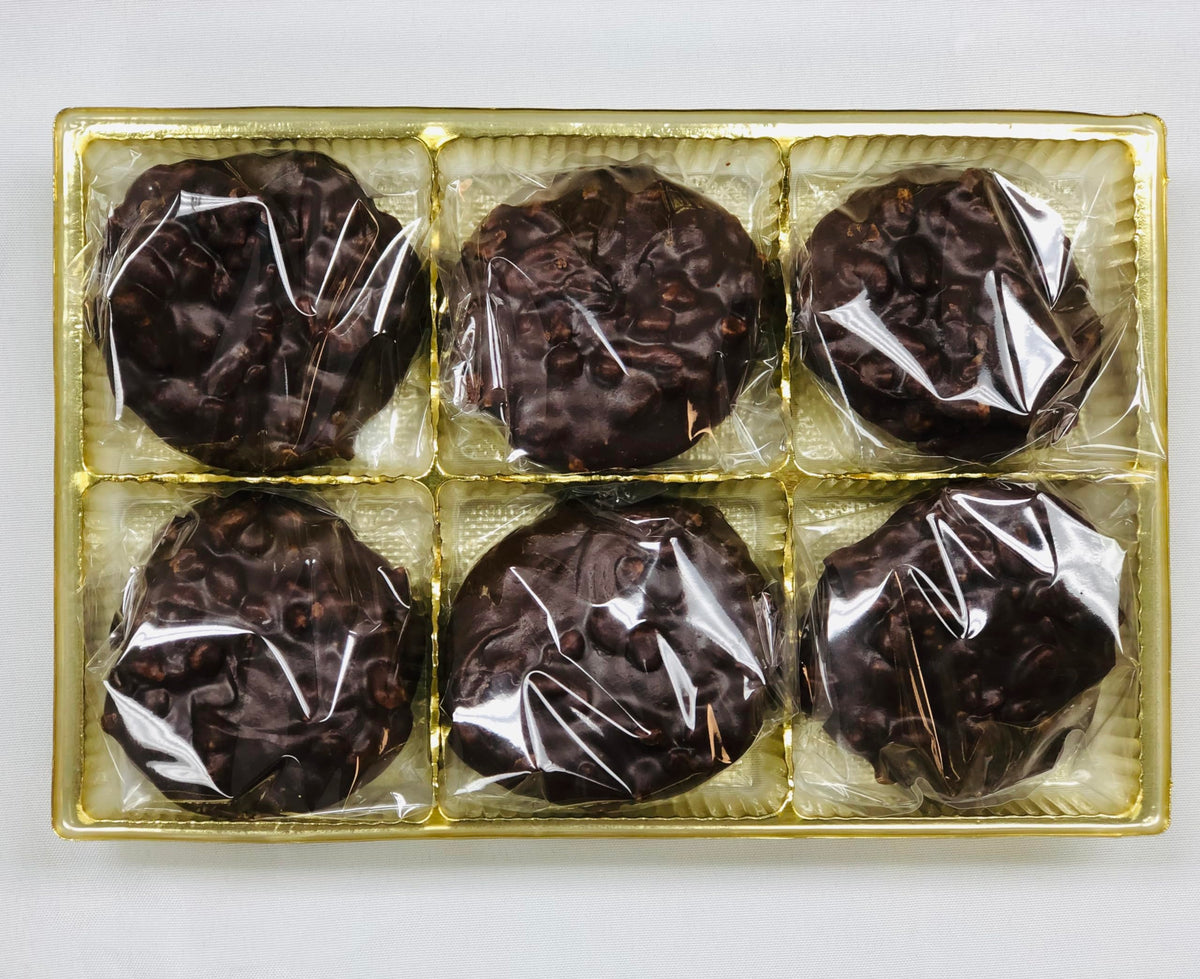 Chocolate Pecan Pralines (6 Count) | Charleston Chocolate Pralines | Southern Chocolate Pecan Candy