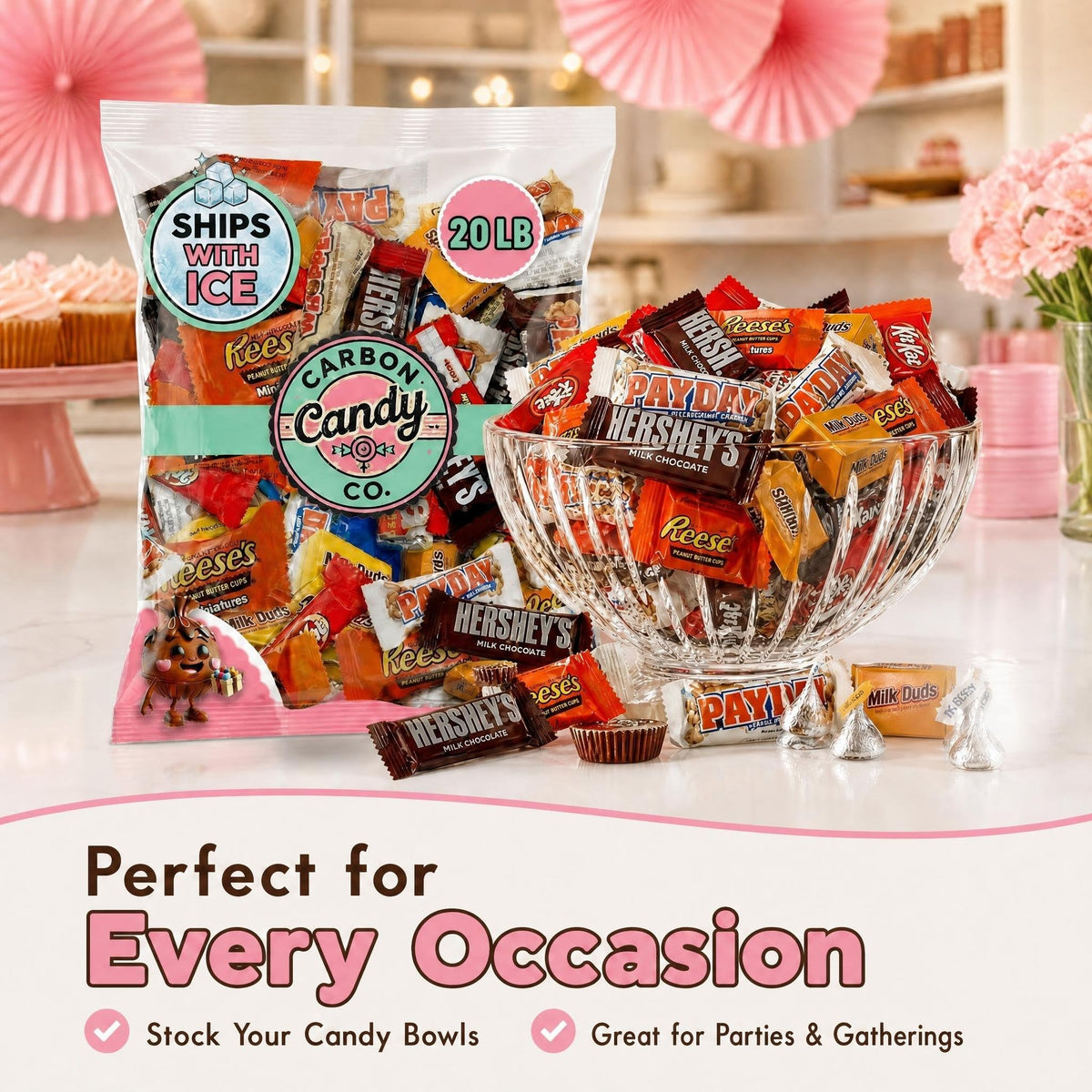 Chocolate Candy Variety Pack, 20 Lb - Mini Bars, Individually Wrapped