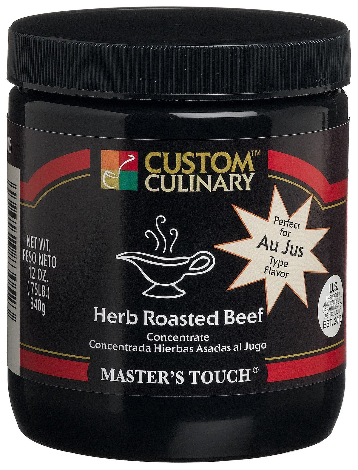 Custom Culinary Herb Roasted Au Jus Concentrate, 12 Ounce (Pack of 6)